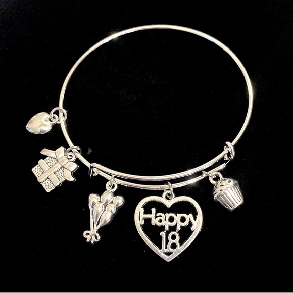 Happy 18th Birthday Charm Bracelet - Picture 2 of 6